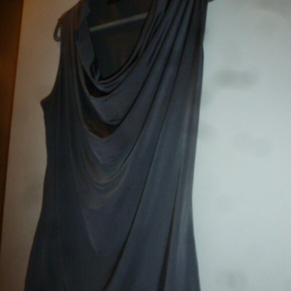 Worthington Sleeveless Cowl Neck Ruched Draped Blouse – Size Large - Picture 3 of 6